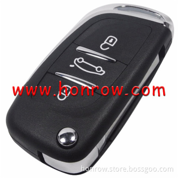 Citroen 3 button modified flip remote key blank with VA2 307 Blade- 3Button -Trunk- With battery place (No Logo)